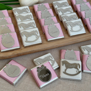 Personalized Baby Chocolate, Baby Shower Party Treats, Newborn Gift, Baby Celebration Favor