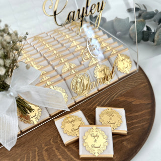 Personalized Acrylic Chocolate Bag – Elegant Wedding &amp; Engagement Favor