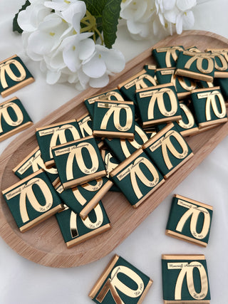 Personalised Anniversay, Birthday or Celebration Favors Chocolate