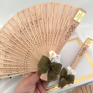Personalized Wooden Wedding Fan