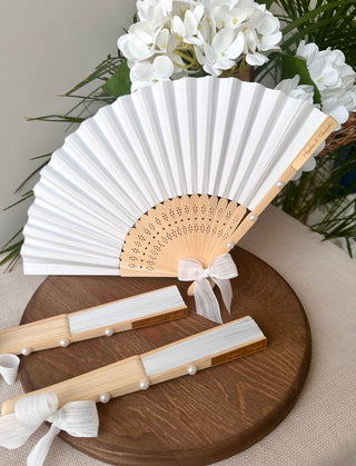 Personalized Wooden and Paper Hand Fan