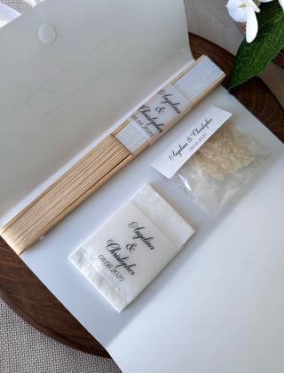 Personalized Wedding Bag, Hand Fan, Rice, Tears of Joy, All-Inclusive Kit