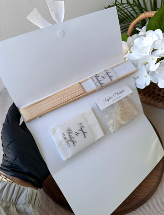 Personalized Wedding Bag, Hand Fan, Rice, Tears of Joy, All-Inclusive Kit