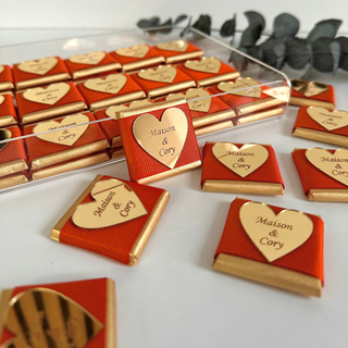 Personalized Chocolate Treats For Engagement and Ceremony Guests
