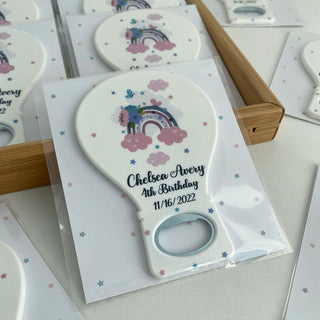 Personalized Bootle Cap Opener Magnet For Baby Shower, Baby Girl Favors