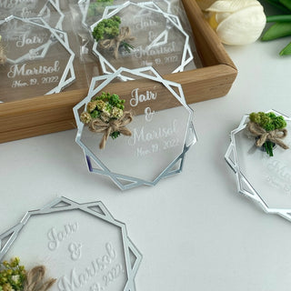 Wedding Magnet, Wedding Favors, Engagement Favors, Anniversary Favors, Plexiglass Magnet
