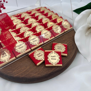 Henna Night Chocolate in Acrylic Bag, Bridal Party, Mehndi Night, Bachelorette Party Favors