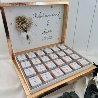 Personalized Chocolate Box with Pearls & Crystals