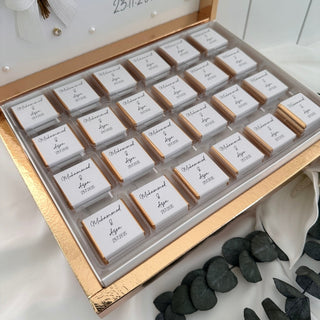 Personalized Chocolate Box with Pearls & Crystals