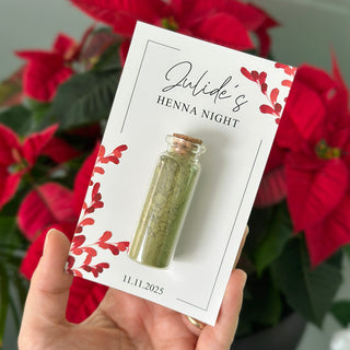 Henna Night and Mehndi Night Favors With Personalized Card