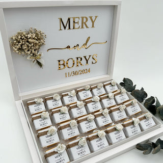 Personalized Chocolate Box, With Flower Chocolate