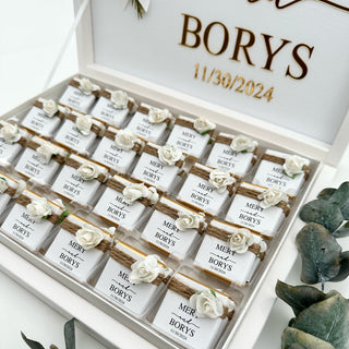 Personalized Chocolate Box, With Flower Chocolate