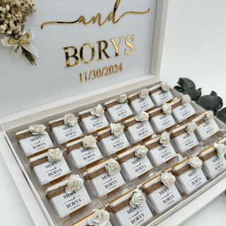 Personalized Chocolate Box, With Flower Chocolate