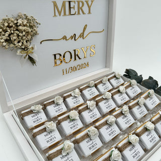 Personalized Chocolate Box, With Flower Chocolate