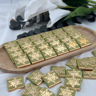 Snowflake Favors Chocolate, Engagement Chocolate, Treats For Guest