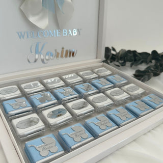 Premium Favors Chocolate Gift Box For Baby Lilac