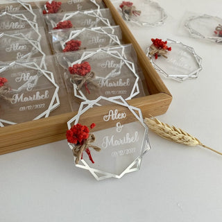 Wedding Magnet, Wedding Favors, Engagement Favors, Anniversary Favors, Plexiglass Magnet