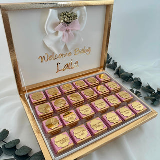 Premium Favors Chocolate Gift Box For Baby Pink