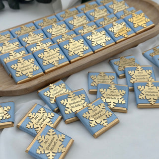 Snowflake Favors Chocolate, Engagement Chocolate, Treats For Guest