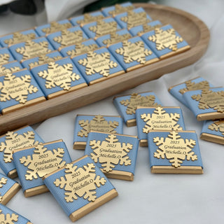 Snowflake Favors Chocolate, Engagement Chocolate, Treats For Guest