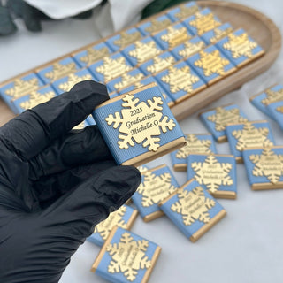 Snowflake Favors Chocolate, Engagement Chocolate, Treats For Guest