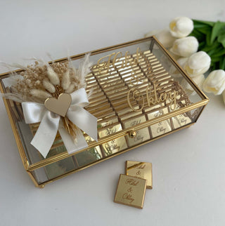 Engagement Chocolates Glass Box