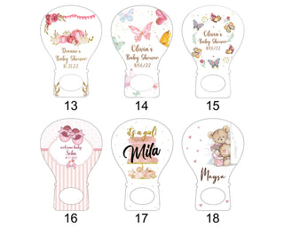 Personalized Bootle Cap Opener Magnet For Baby Shower, Baby Girl Favors