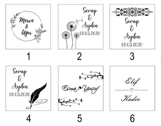 Personalized Kraft Paper Chocolate Favors, Rustic Wedding Treats