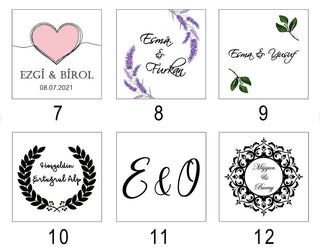 Personalized Kraft Paper Chocolate Favors, Rustic Wedding Treats