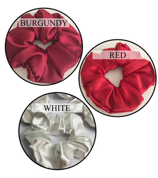 Bridal Shower Gift, Satin Scrunchies and Wood Comb, Bachelorette Party Souvenir