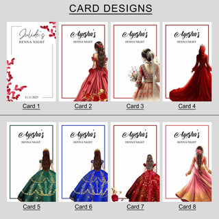 Henna Night and Mehndi Night Favors With Personalized Card